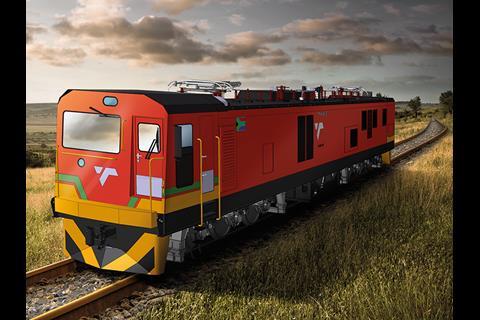 Impression of Bombardier Transportation Traxx Africa electric locomotive for Transnet.